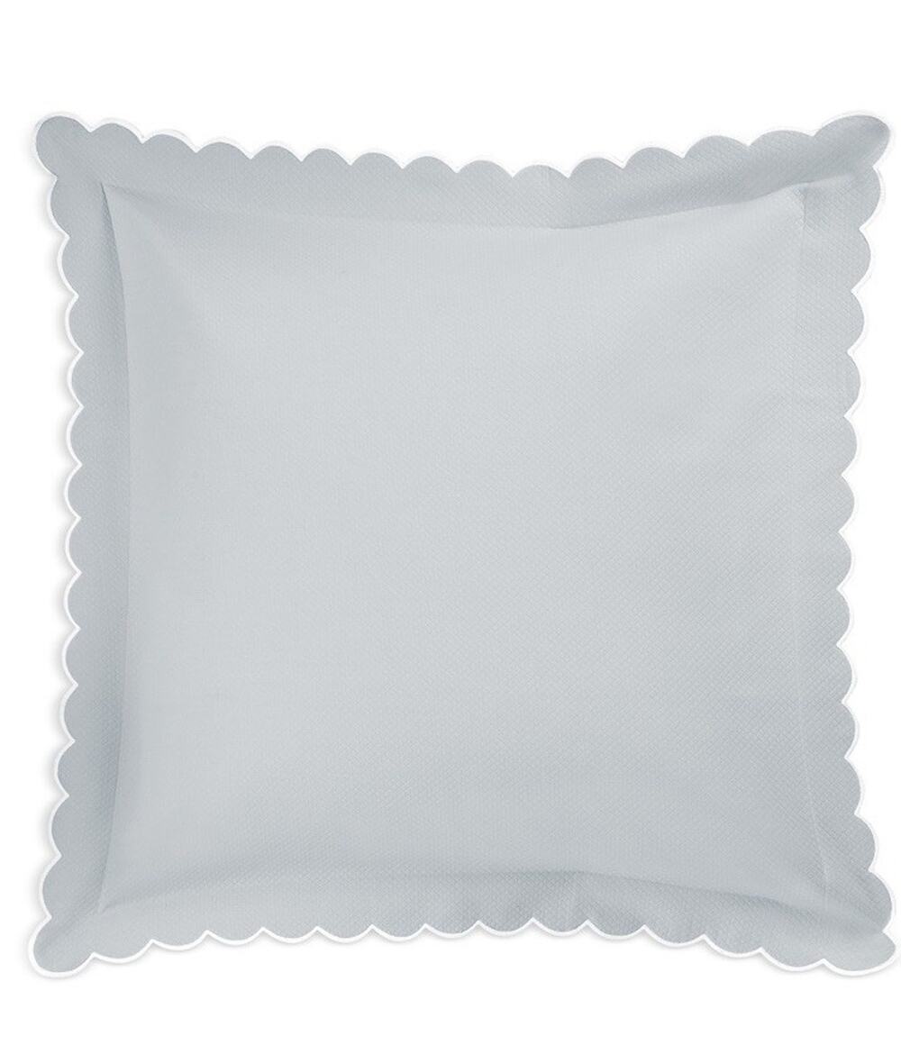 Matouk 061 Diamond Pique Euro Sham Scalloped Edge 27 x 27 Pool NWT $150